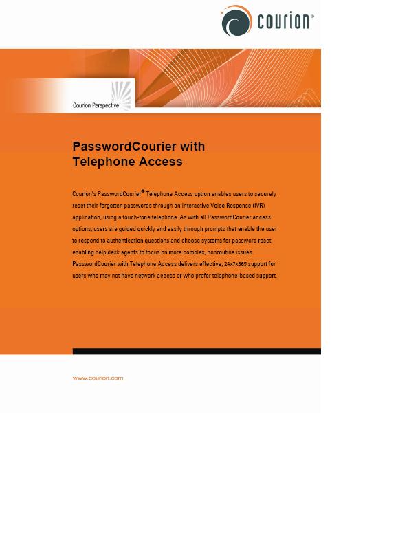 PasswordCourier with Telephone Access