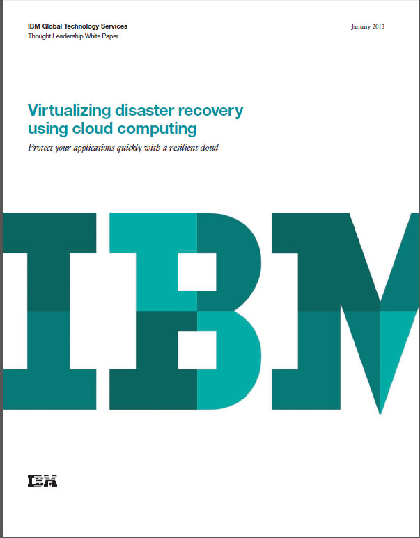 Virtualizing disaster recovery using cloud computing