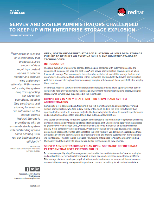 Server and System Administrators Challenged to keep up with Enterprise Storage Explosion