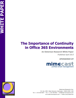 The Importance of Continuity in Office 365 Environments