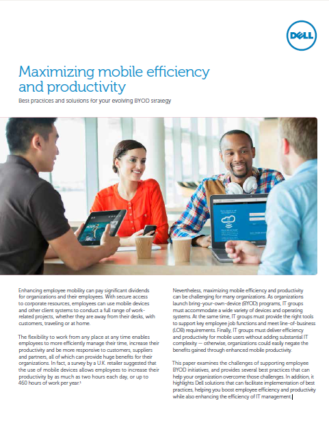 Maximizing mobile efficiency and productivity