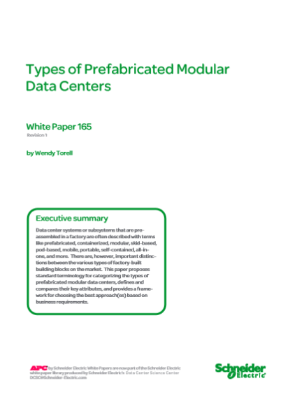 Types of Prefabricated Modular Data Centers