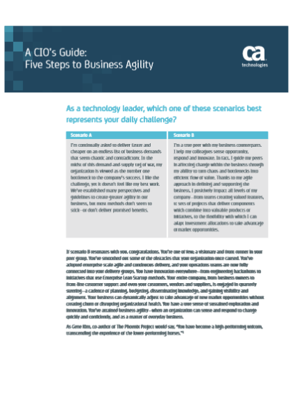 A CIO’s Guide: Five Steps to Business Agility
