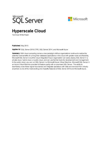 Hyperscale Cloud