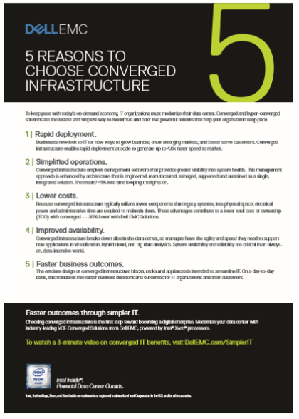 5 REASONS TO CHOOSE CONVERGED INFRASTRUCTURE
