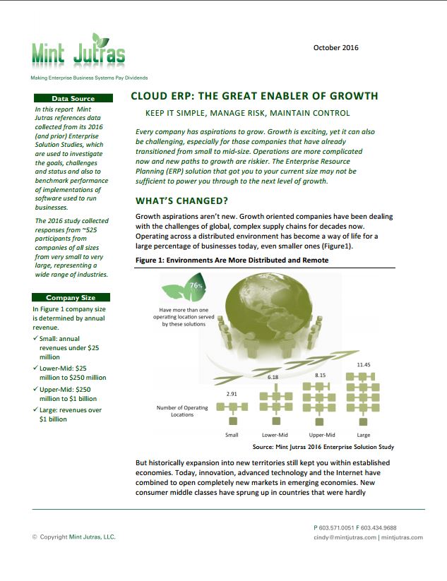 Cloud ERP: The great enabler of growth