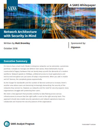 Network Architecture with Security in Mind