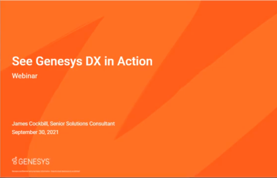 Genesys DX in Action: See the future of digital engagement