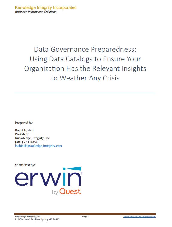 Data Governance Preparedness: Using Data Catalogs to Ensure Your Organization Has the Relevant Insights to Weather Any Crisis