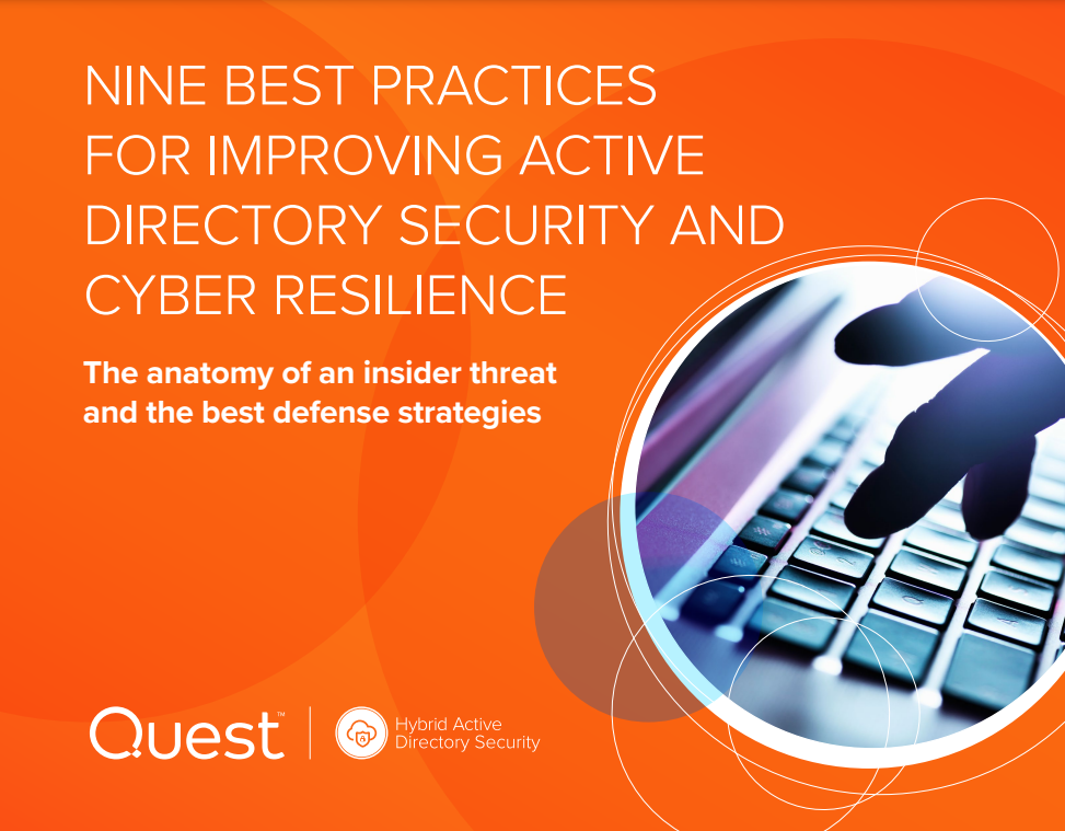 Nine best practices for improving active directory security and cyber resilience