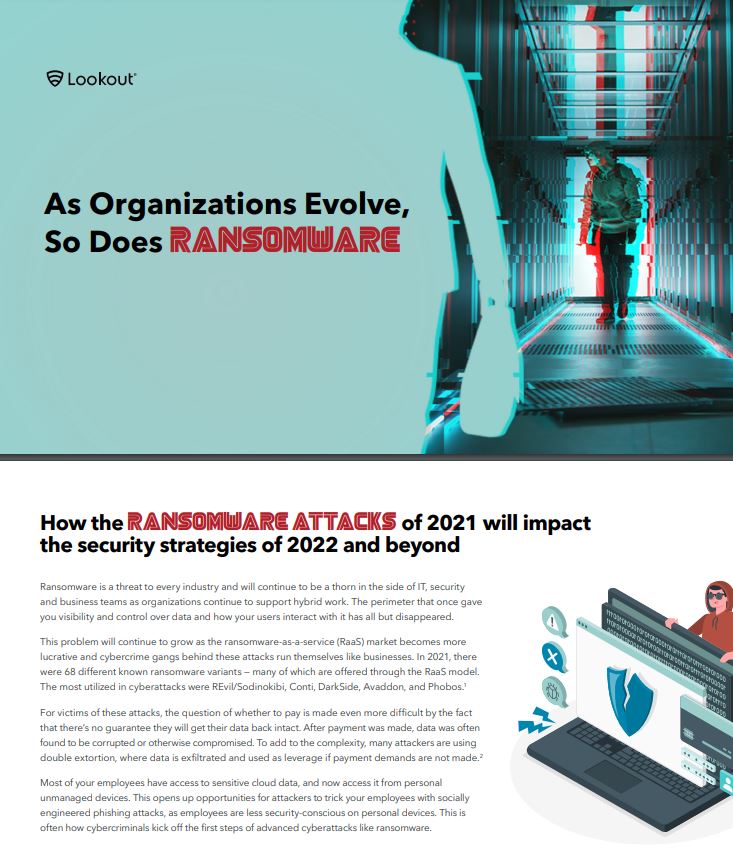 As Organizations Evolve, So Does Ransomware