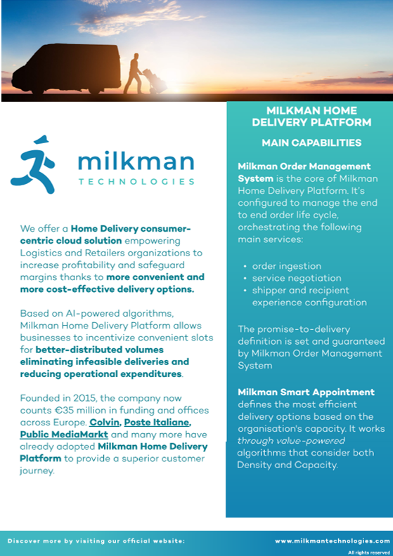 Milkman home delivery platform
