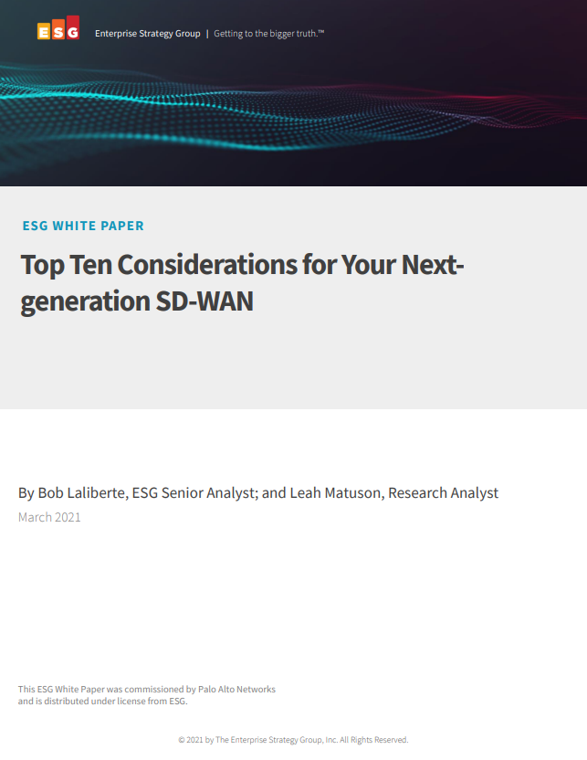 Top Ten Considerations for Your Next generation SD-WAN