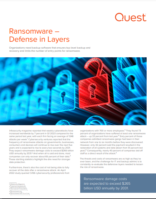 Ransomware – Defense in Layers